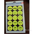 Reflecterende smile sticker voor schooltas